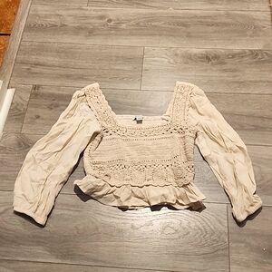 American eagle crochet blouse